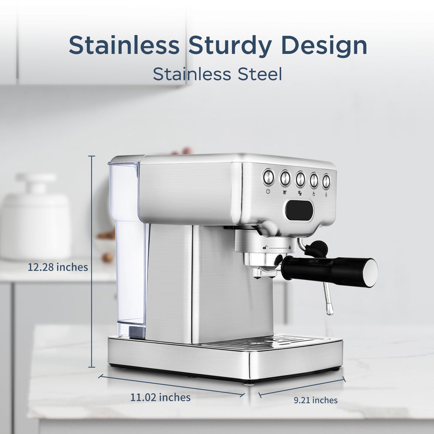 Geek Chef 20-Bar Espresso Machine – Coffee Maker with Milk Frother