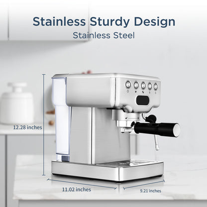Geek Chef 20-Bar Espresso Machine – Coffee Maker with Milk Frother
