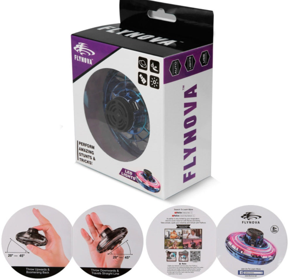 Mini LED UFO Drone – Fingertip Spinner & Flying Toy for Kids