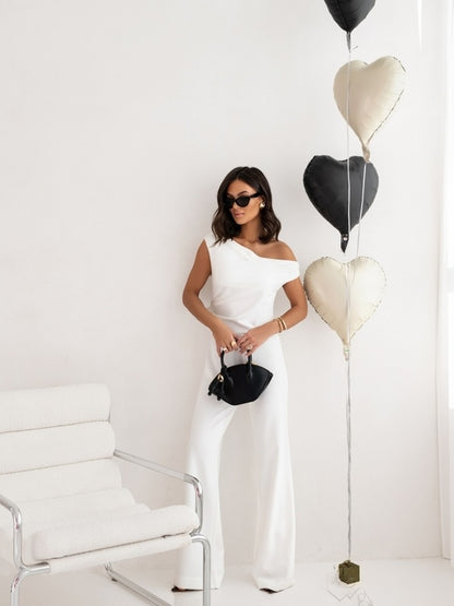 Women’s Elegant Strap Jumpsuit with Zipper
