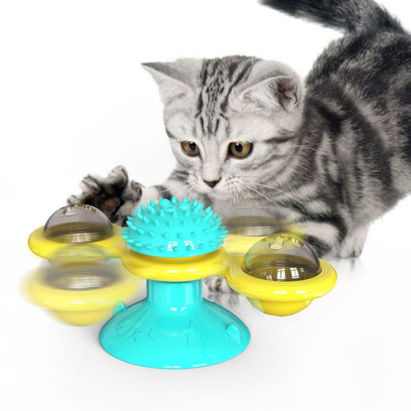 Rotating Cat Windmill Toy