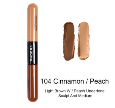 "Double Head Liquid Concealer Natural Color Brightening Full Coverage Makeup"