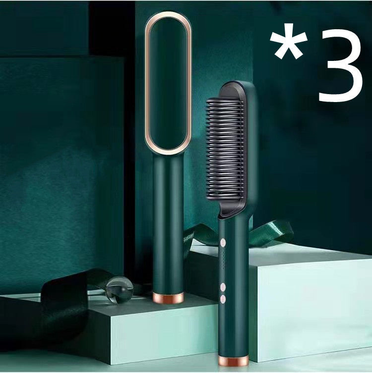 2-in-1 Hair Straightener & Curling Hot Comb – Electric Hair Brush