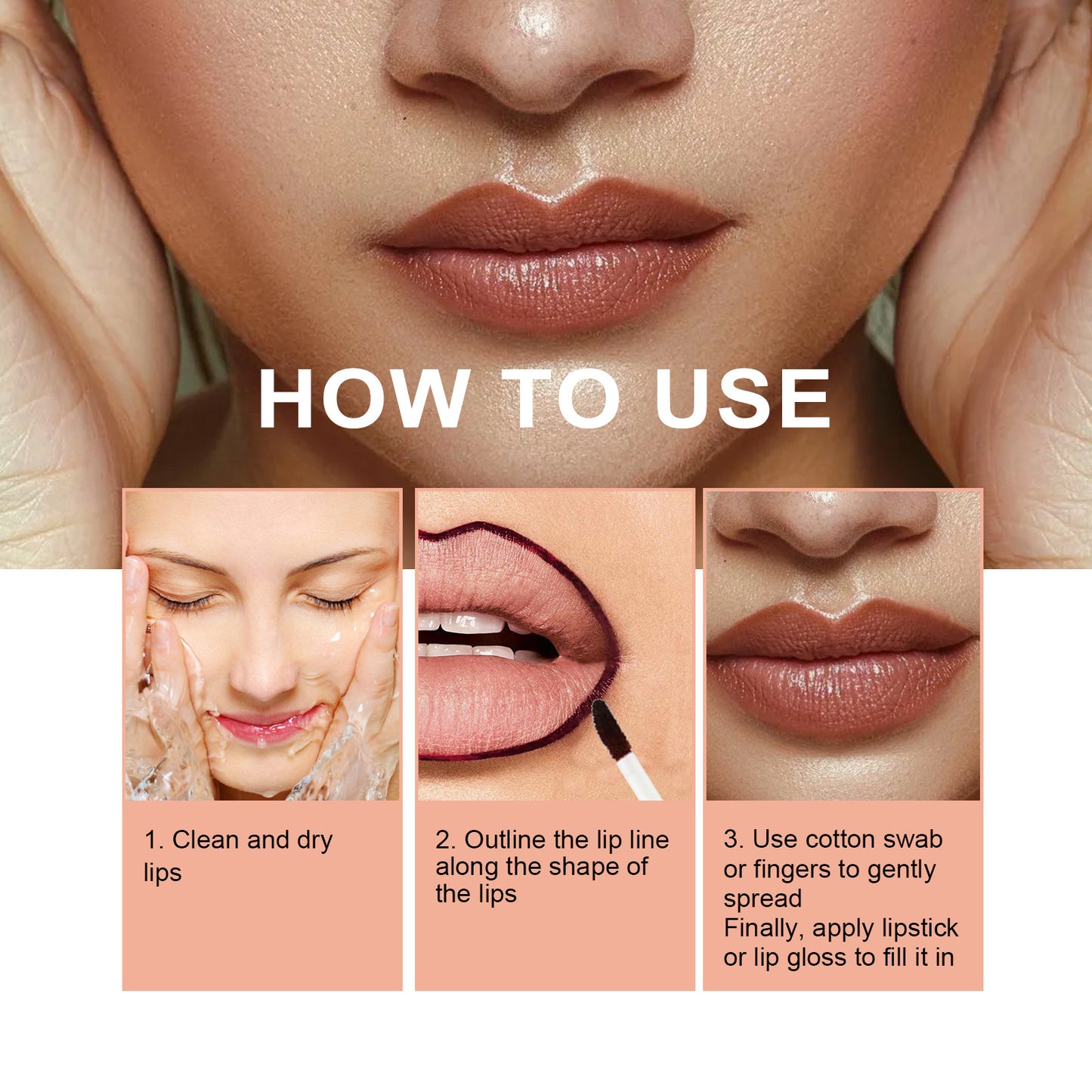 Dark Brown Lip Liner Pen – Waterproof & Long Lasting