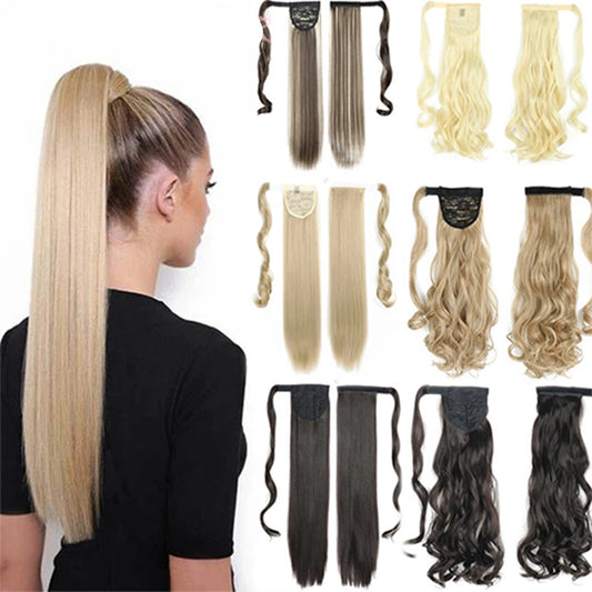 Long Straight Clip-In Ponytail Hair Extension – Heat Resistant