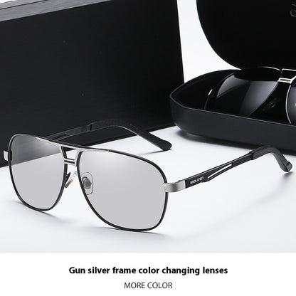 Fashion Personality Color-changing Polarized Sunglasses Men