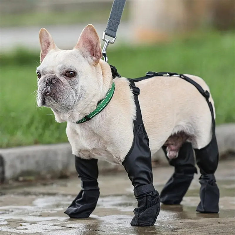 Waterproof Dog Shoes – Adjustable Breathable Pet Boots for Outdoor Walking