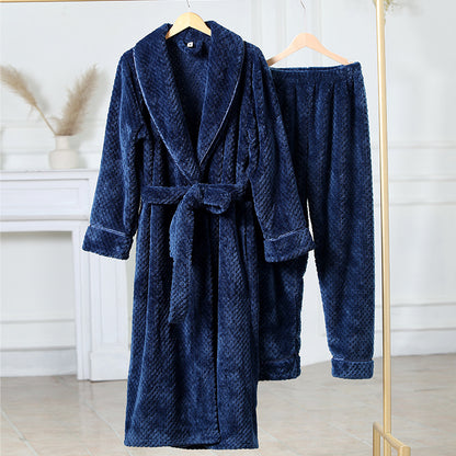 Men’s Flannel Thermal Pajamas Set – Warm Comfortable Sleepwear