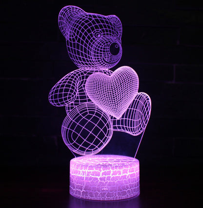 3D LED Night Lamp – USB Acrylic Neon Light for Home & Gifts