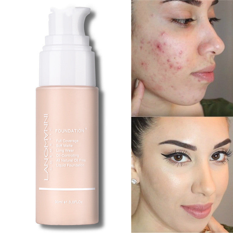 "Liquid Foundation Oil Control Concealer Makeup Base"