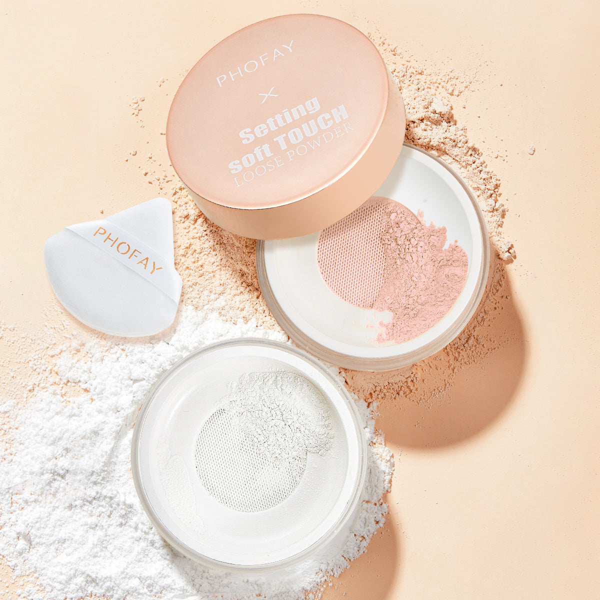 "PHOFAY Soft Touch Loose Setting Powder Makeup"