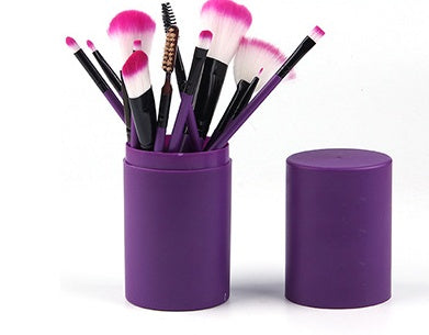 12-Pcs Makeup Brush Set – Blush, Eyeshadow, Eyelash & Highlighter Brushes