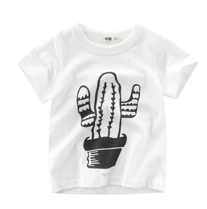 "Boys Cotton T-Shirt Summer Short Sleeve Kids Clothing"