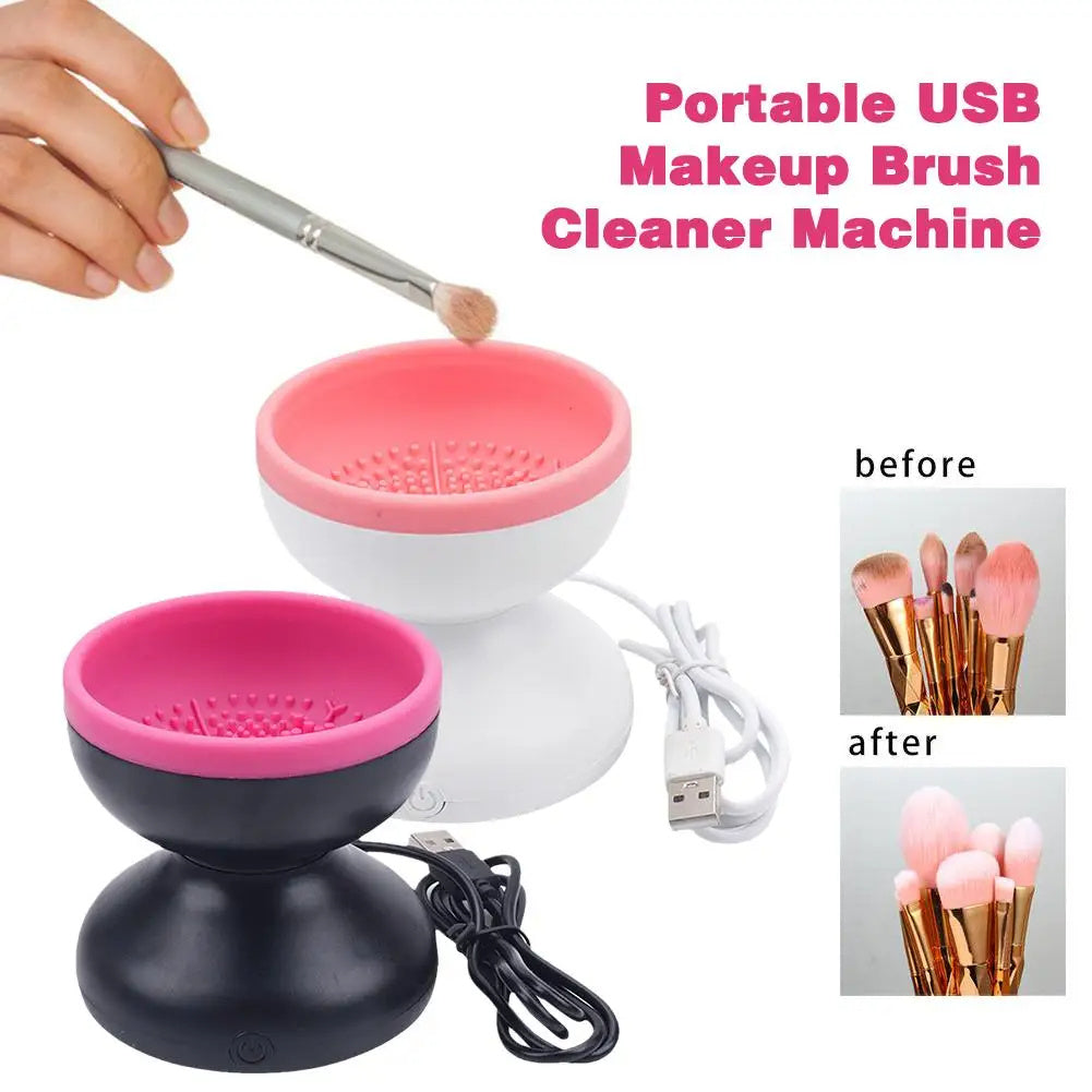 Electric Makeup Brush Cleaner – Portable USB Automatic Cleaning Machine