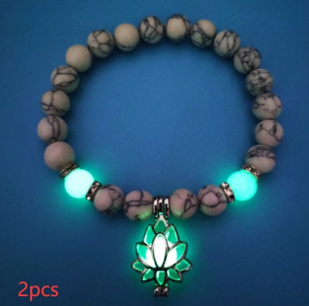 Luminous Lotus Natural Stone Healing Bracelet