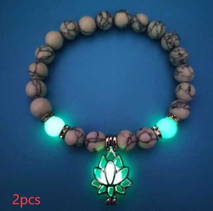 Luminous Lotus Natural Stone Healing Bracelet