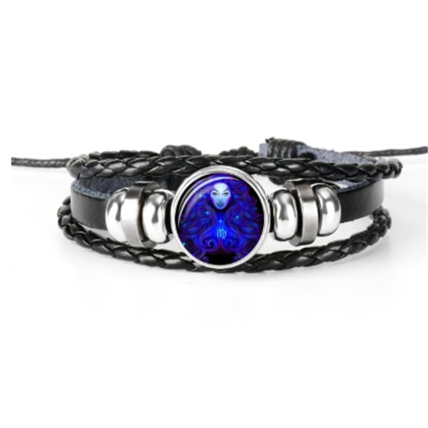 Zodiac Constellation Braided Bracelet – Unisex Jewelry