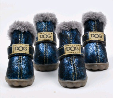 Warm Dog Snow Boots – Thick Winter Shoes for Teddy & Small Breeds