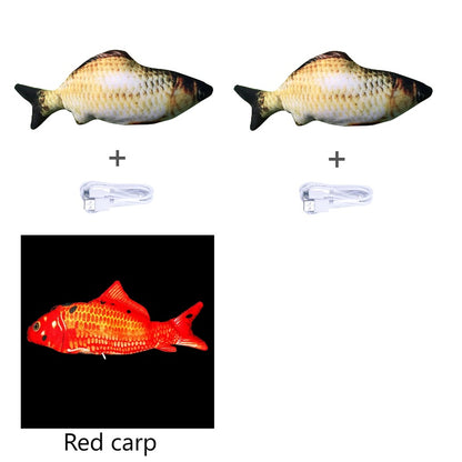 Electric Jumping Fish Cat Toy (Without Catnip) – Realistic Simulation Plush Pet Toy