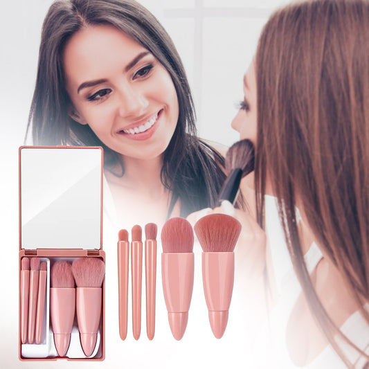 5Pcs Makeup Brush Set – Foundation, Powder & Eyeshadow