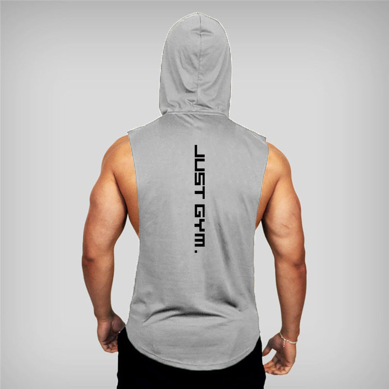 Men’s Hooded Fitness Vest – Loose Fit Workout & Casual Sportswear