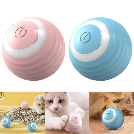 Automatic Bouncing Rolling Cat Toy Ball – Smart Self-Moving Interactive Toy for Kittens & Indoor Cats