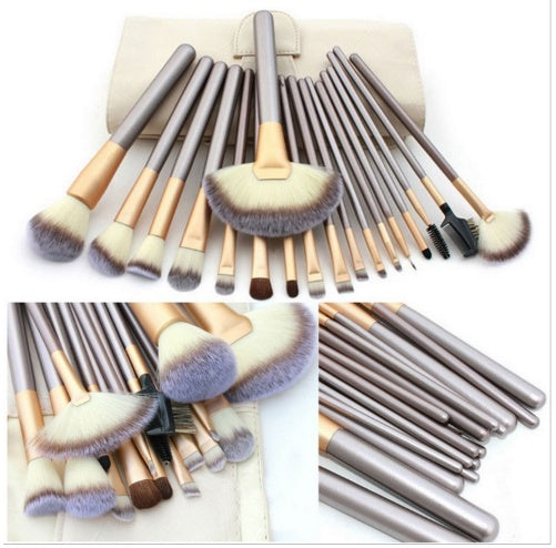 Persian Makeup Brush Set – White & Champagne