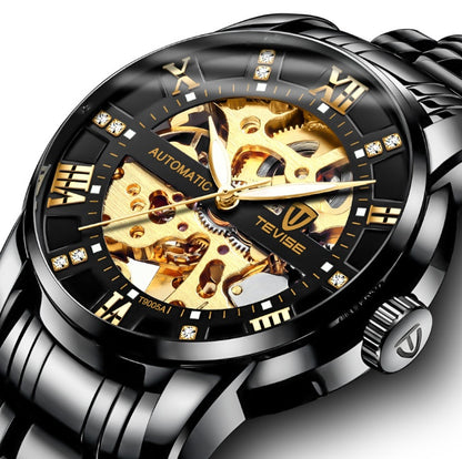 Men’s Fashion Automatic Mechanical Hollow Watch – Waterproof Design
