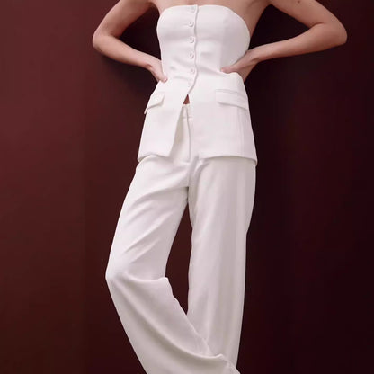 Women’s Tube Top & Straight Pants Set