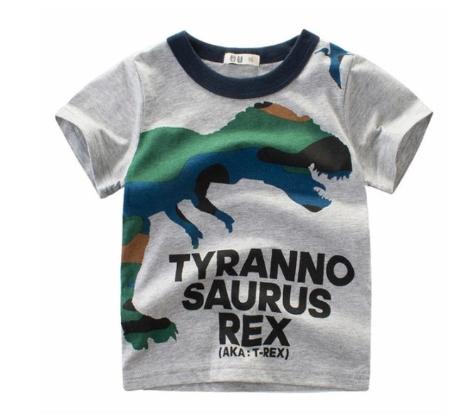 "Boys Cotton T-Shirt Summer Short Sleeve Kids Clothing"