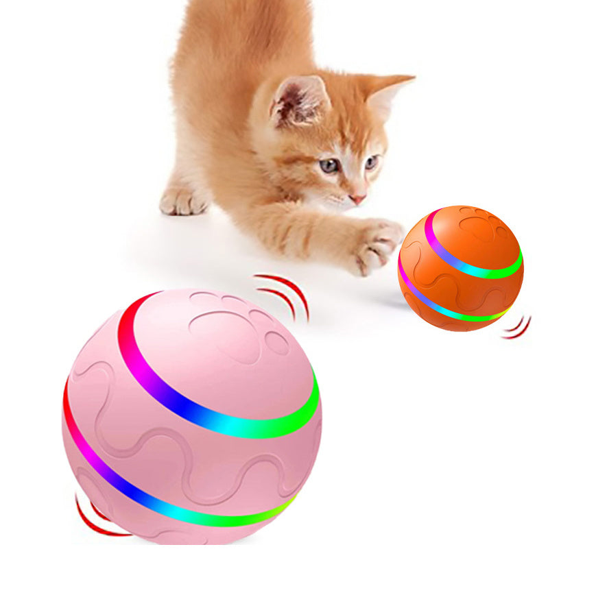 Smart Interactive Cat Toy – USB Rechargeable Self-Rotating Ball
