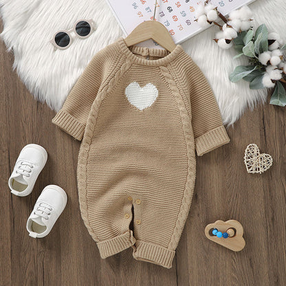 Baby Heart Casual Jumpsuit – Trendy Romper for Babies