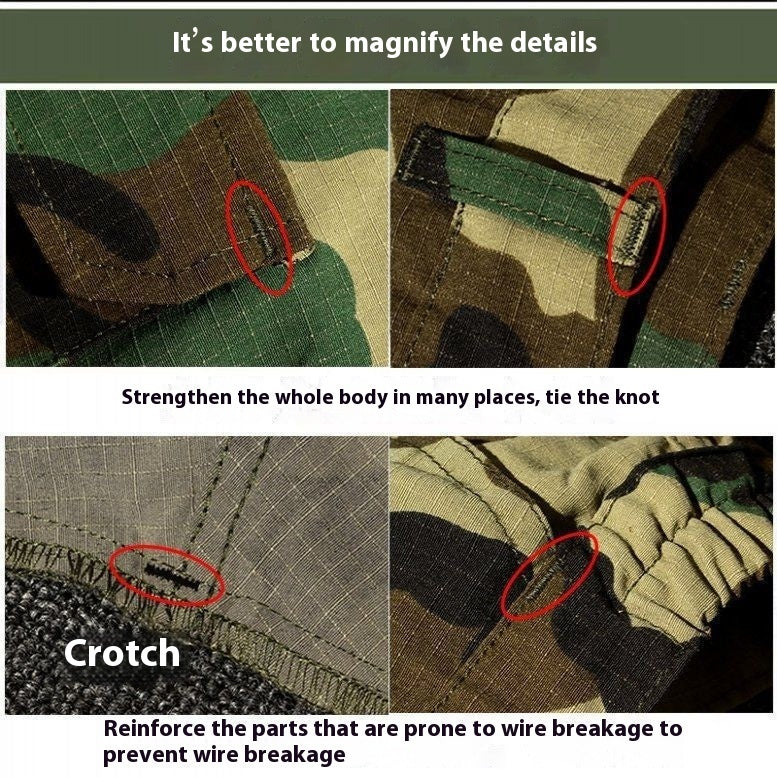 Men’s Camouflage Autumn/Winter Suit – Tear-Resistant Fitness Shirt & Overalls