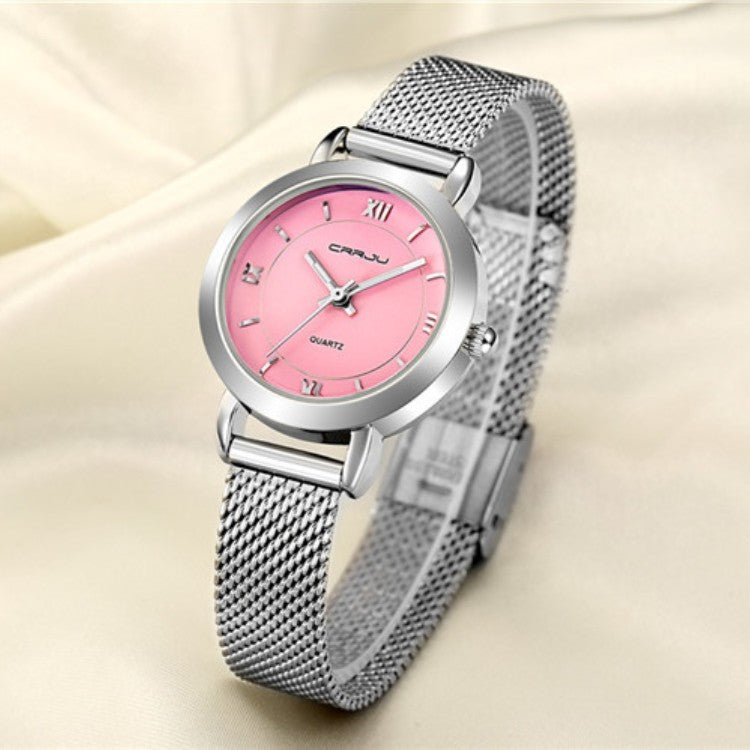 Women’s Small Quartz Steel Mesh Watch