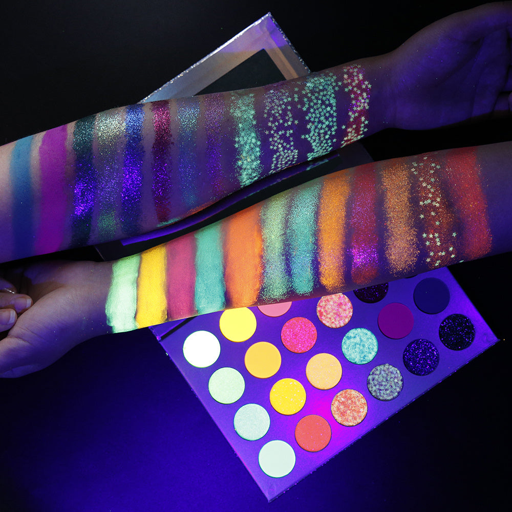 Glow Glitter Eyeshadow Palette for Stage Makeup