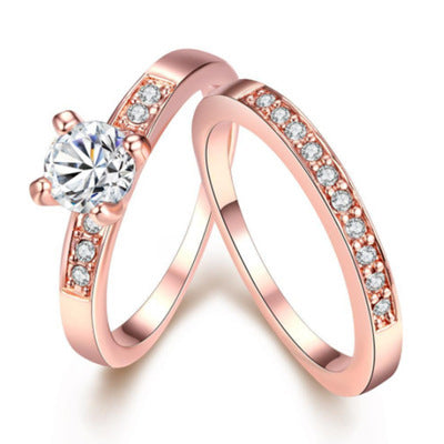 Rose Gold Ring with Diamonds – Elegant Women’s Fashion Jewelry