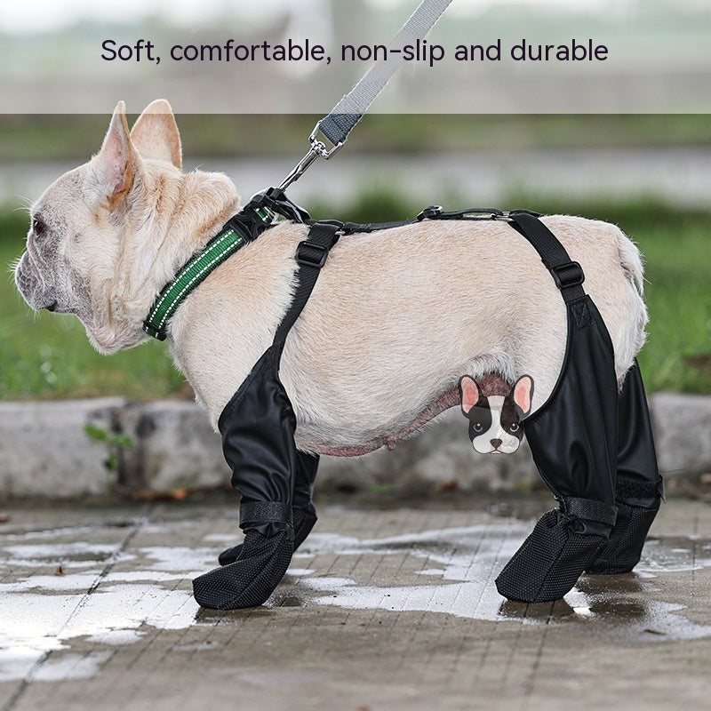 Waterproof Dog Shoes – Adjustable Breathable Pet Boots for Outdoor Walking