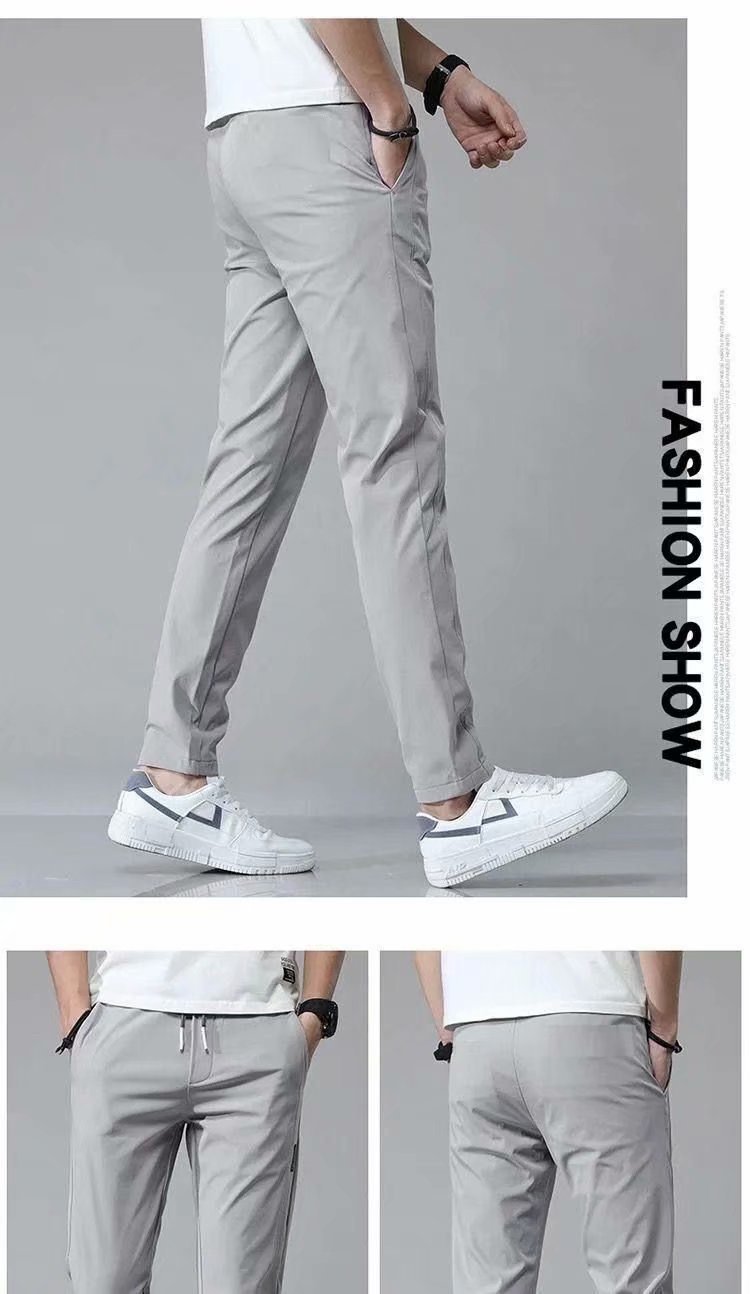 Men’s Drawstring Casual Pants – Loose Fit