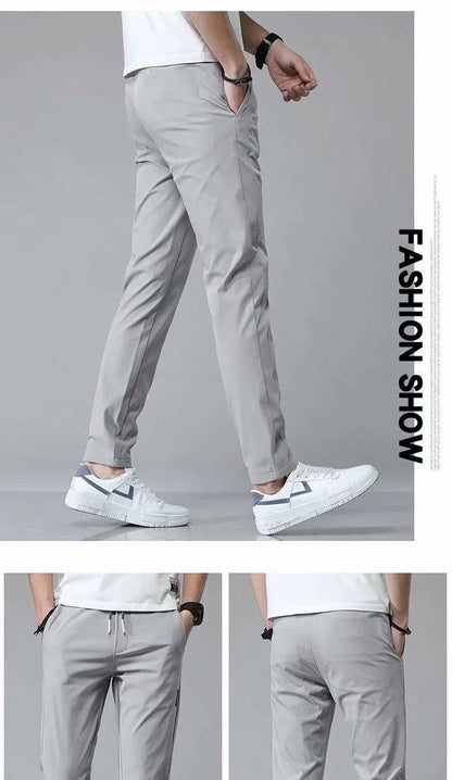 Men’s Drawstring Casual Pants – Loose Fit