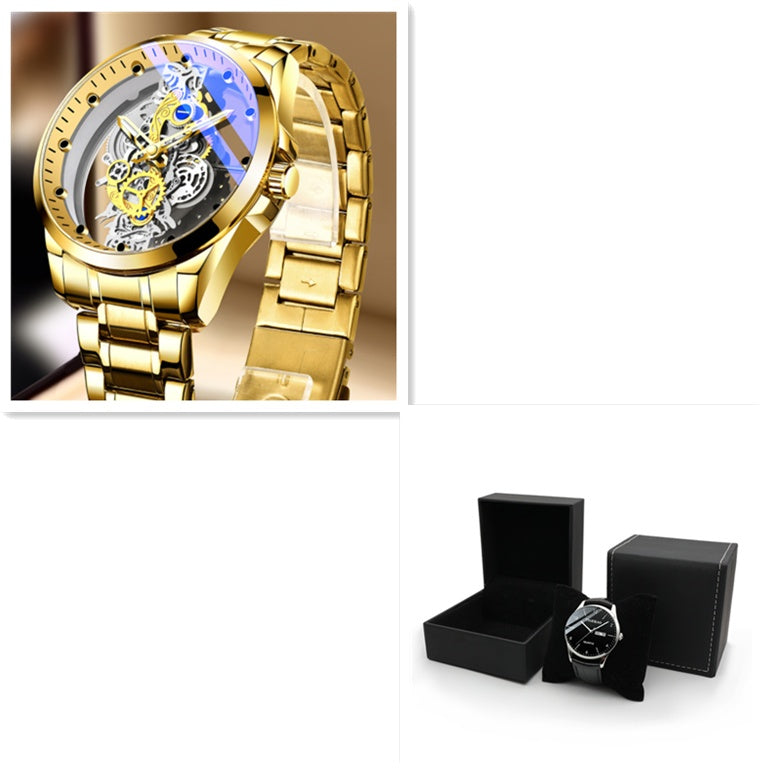Luxury Skeleton Automatic Quartz Men’s Watch