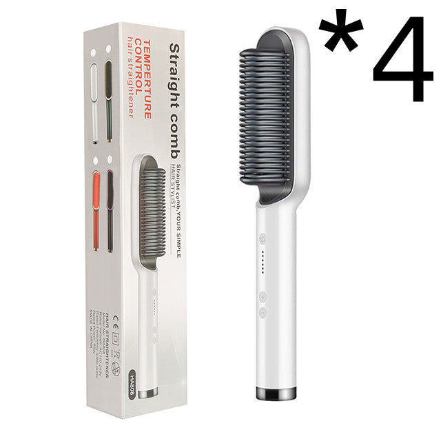 2-in-1 Hair Straightener & Curling Hot Comb – Electric Hair Brush