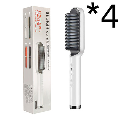 2-in-1 Hair Straightener & Curling Hot Comb – Electric Hair Brush