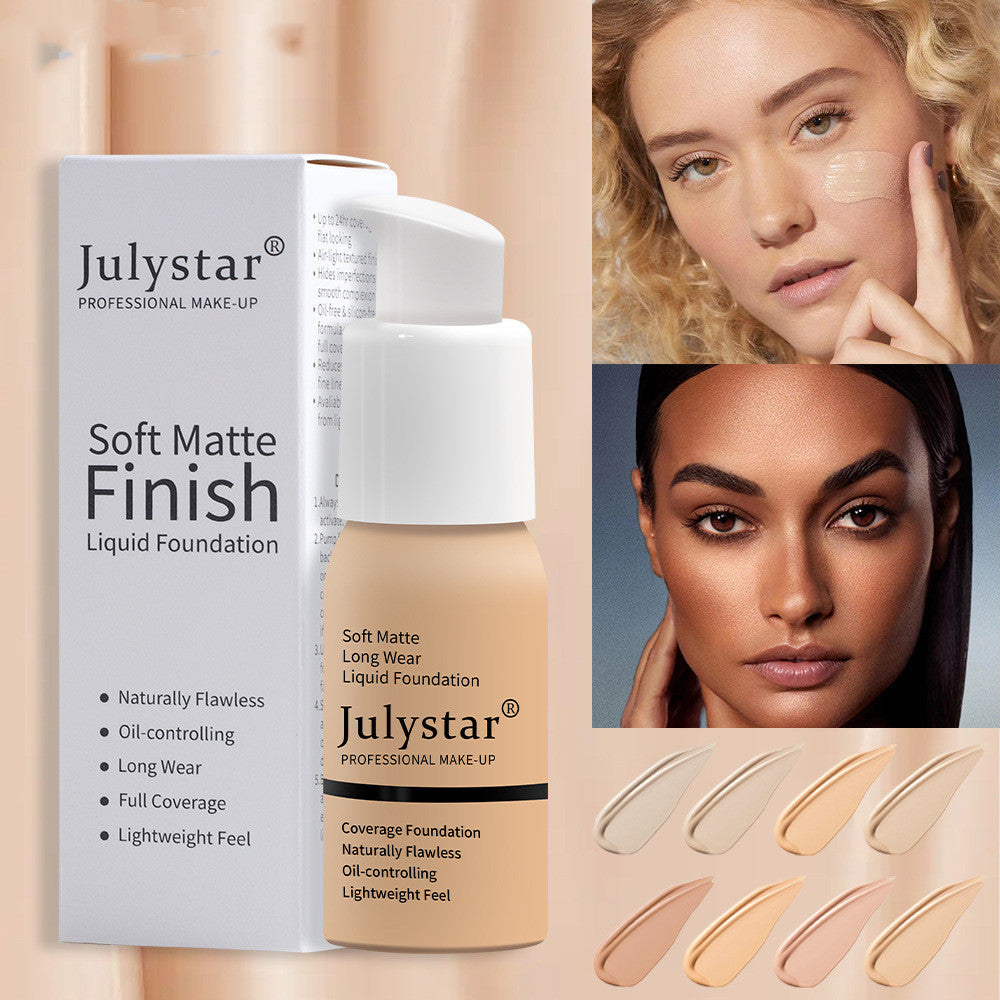 "Waterproof Liquid Foundation Concealer Long Lasting Makeup"