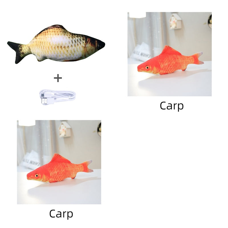 Electric Jumping Fish Cat Toy (Without Catnip) – Realistic Simulation Plush Pet Toy
