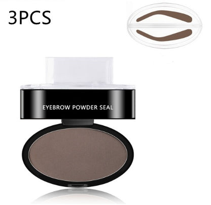 Eyebrow Powder Stamp & Stencil Kit Waterproof Makeup