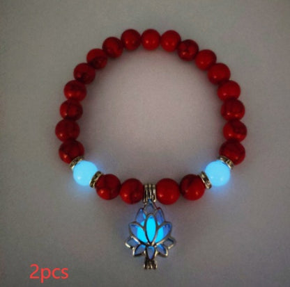 Luminous Lotus Natural Stone Healing Bracelet
