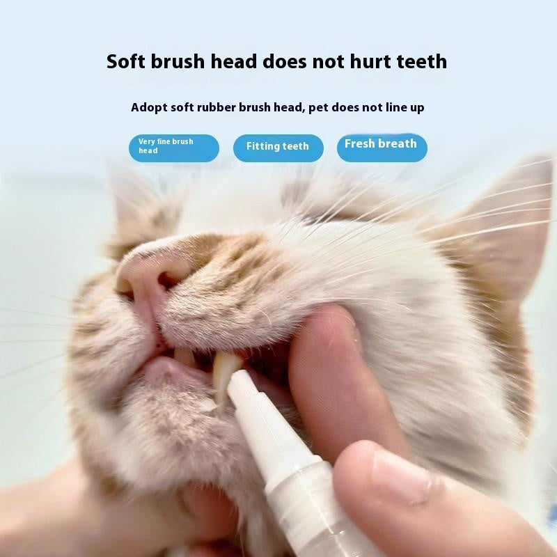 Pet Toothbrush Pen – Teeth Cleaning & Breath Freshening Tool for Dogs & Cats