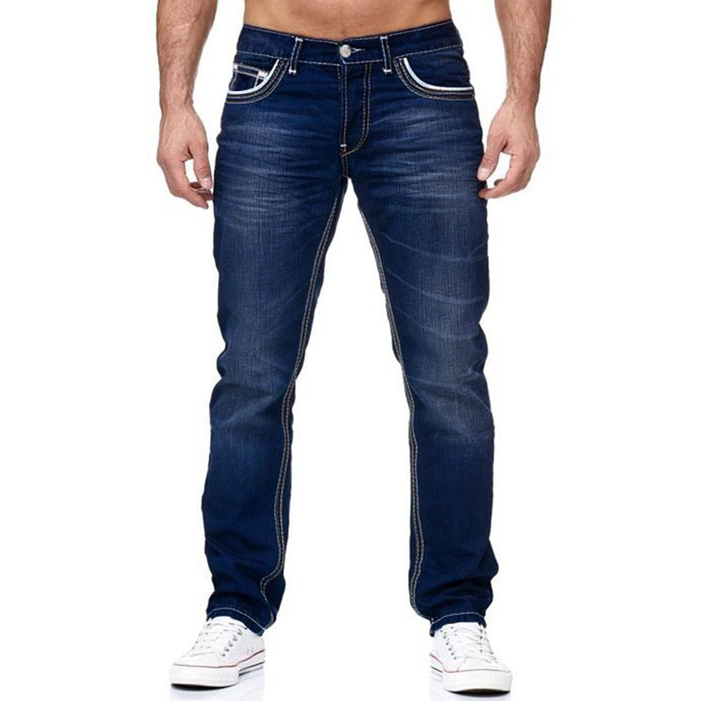 Men’s Straight Fit Jeans with Pockets