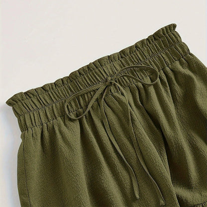 Women’s High-Waist Pleated Midi Skirt with Knot Detail
