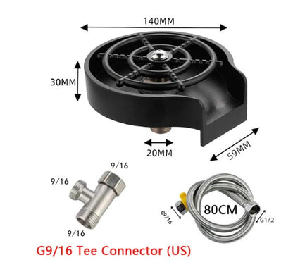 Cup Washer for Sink – High-Pressure Automatic Faucet Rinser for Bar, Kitchen, Coffee Pitchers
